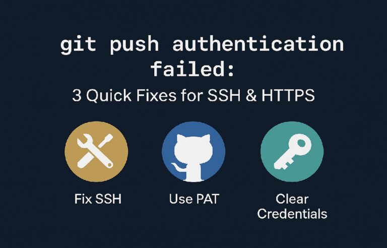 git push authentication failed: 3 Quick Fixes for SSH & HTTPS